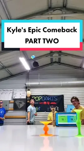 Kyle's epic comeback PART 2 😳 #popdarts #tnobber #sports #comeback #skills @kylestever