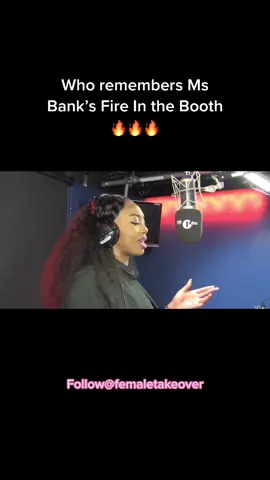 @bigbanks this fire in the booth was too hard 🔥🔥🔥 #fireinthebooth #fyp #msbanks #femalerapper