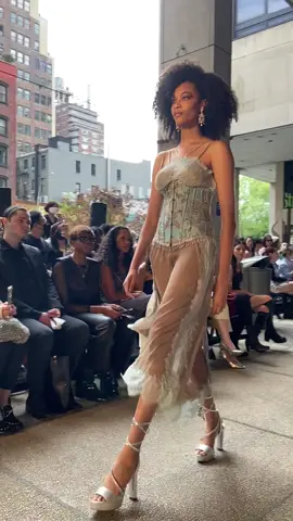 #rachelerin thesis Look #fashionshow #fashion #fashiondesign #designer #design #fashiontiktok #corset #creator #handmade #handsewn #fashioninspo #fashionweek #nyc #newyorkcity  #fyp #foryoupage #foryou #style #sewing #sew #original #fairy #FindYourEdge