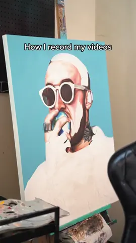Peep the new painting. Simple but effective setup. @SmallRig #art