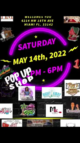 Pop Up Shop This Saturday May 14… 6214 NW 18th Ave Miami Fl 33142… I will be there with custom made $5 coffee mugs, $15 Stainless Steel Tumblers and $20 Hookahs