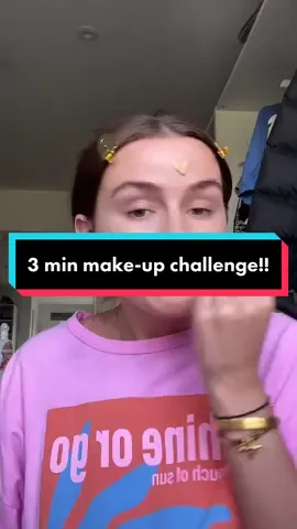 How did I do ?!!!? 😂😂 deffo want to try this again with less stress #3minutemakeupchallenge