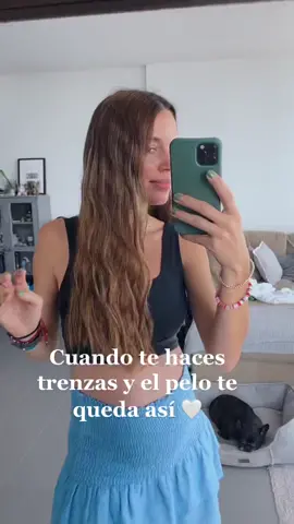 Quiero trenzas todos los días 🤍 #hairstyle #braids #style #19weekspregnant #pregnancyjourney