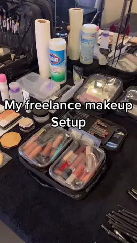 The set up! #lamakeupartist#losangelesmakeupartist#promakeupkit