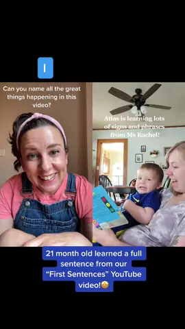 #duet with @tay_ej Can you name all the great things happening in this video? 😍 #toddler #toddlerteacher #toddlersoftiktok #toddlermamas #speech #firstsentence #msrachel #songsforlittles