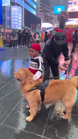 This little guy melted our hearts at Times Square 🥺 #nyc #timessquare
