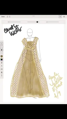 Sketching my designs before I go to the cutting table #christinawellsdesigns #sewing #gown #designs #plussizefashion #sewingtiktok #sewtok #sew #artistsoftiktok #sketch #pretatemplate