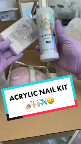 Reply to @oml.autumn on the way! ✈️📦💅🏼🥳 ready to start your journey?💅🏼 #acrylicnailkit #nailtechmusthaves #enterpernuer #talonsnailsupply