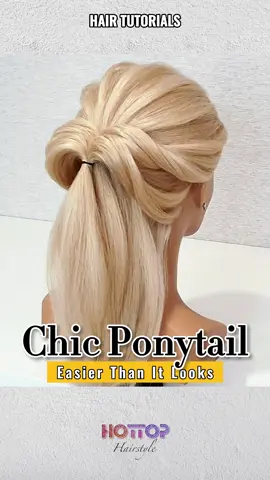 #hairstyle #hairinspo #hairidea #ponytail #halfup #updo #fyi #fyp #fypage #usa #uk #chic #hottopstyle #hottop
