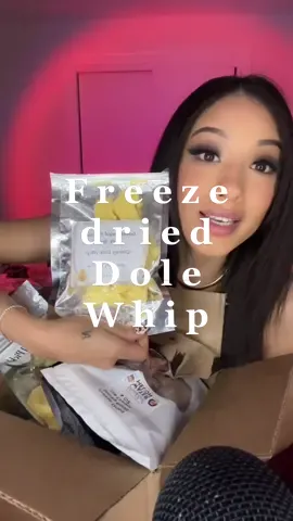 Can’t wait to try the real thing next week!! 😋🍍 #asmr #disneyworld #dolewhip #disneydolewhip #freezedriedcandy