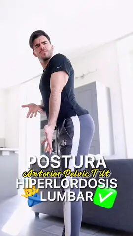 Soluciona la HIPERLORDOSIS LUMBAR y EVITA DOLORES con ESTE ejercicio tan FÁCIL #elastico #entrenamientoencasa #funcional #lordosis #gluteo