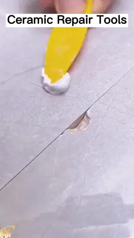 Repair tiles #DIY #floor #CleanTok #ceramicrepair