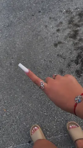 Classic white set🤍#nails #longnails #toe #whitenails #fypシ