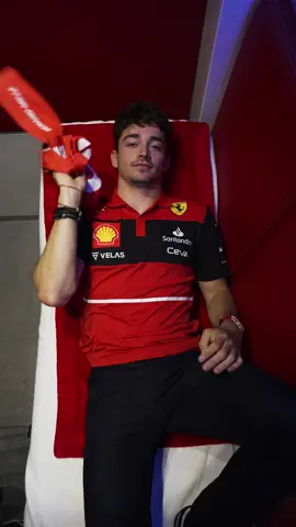 When it's race day and you're starting from pole! 😎#essereFerrari #ScuderiaFerrari #CharlesLeclerc #SpanishGP
