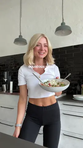 my lunch today was this BOMB COUSCOUS SALAD with feta, soo good