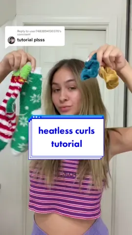 Reply to @user7483894130370  i haven’t used heat on my hair in years because this exists #heatlesscurls #sockcurls