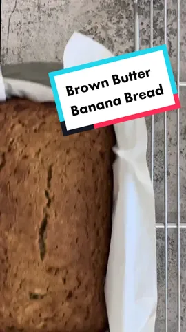 This Brown Butter Banana Bread recipe from @Chahinez- food blogger is so simple and extremely flavorful! #bananabread #fyp #food