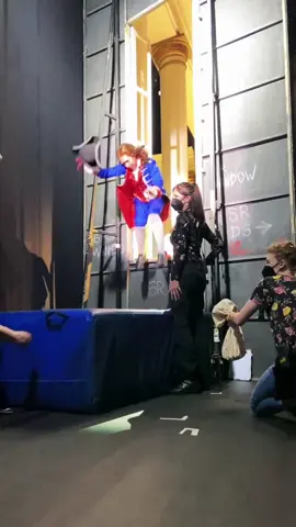 Emily Fons does all her own stunts 💪 #backstage #foleytiktok #rehearsal  #pantsrole
