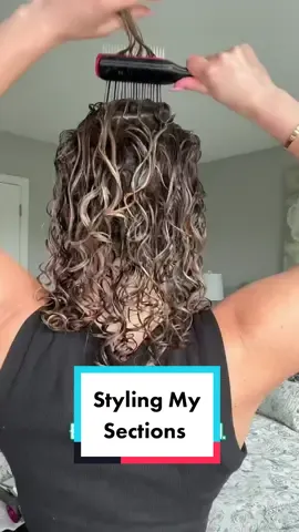 How I Style each of my Sections! #curlyhair #curlyhairstyles #sectioninghair #curlyhairroutine