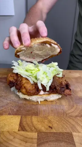 Fried chicken sandwich #sandwichsaturdays #fyp