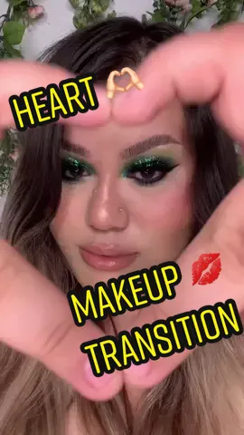 Heart 🫶🏻 transition 🤓💓 #foryou                    Tutorial 👉🏻 @dulceevillanuevaa #easytransition #beauty #makeuptutorial #makeuptransition #memorialday #makeuptransformation #makeupchallenge #trending #paratii #glittermakeup #pov #countrymusic