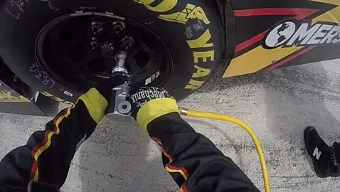 Sometimes we gotta be actual mechanics and not just tire changers. This is a shock adjustment. #nascar #nascarpitcrew #pitstop #athlete #gopro #sports #racecar #racing