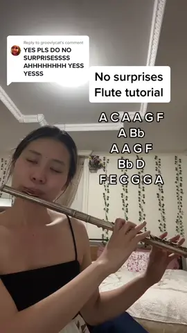 Reply to @grooviycat #nosurprises #radiohead #flute #flutetutorial #ruyaflute #fyp #foryou #sheetmusic #tutorial