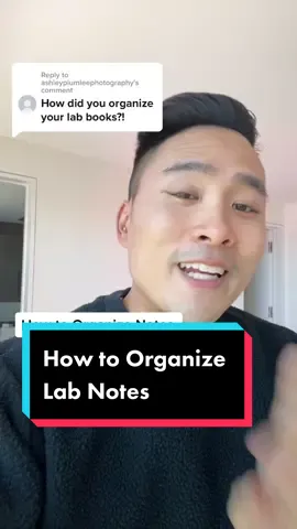 Reply to @ashleyplumleephotography  here’s how I have organized my lab notebooks while I was a PhD student and Postdoc! Super helpful to have a digital notebook like Benchling or @Microsoft OneNote for those on a budget (aka me)! #phdstudent #labnotebook #scientisttiktok #newscientist #scientisttutorial