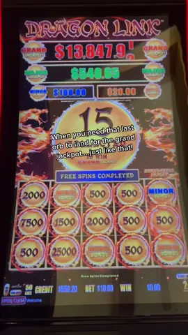 Dragon link grand jackpot slot machine! #lasvegas #jackpot #slotmachine #slotmachines #handpay #dragonlink #vegas #gambling #casino