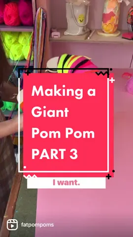 Part 3 of how to make a Giant Pom Pom. There was a voice over but Instagram kindly doesn’t let you save it with the video 🙄