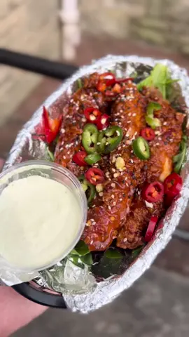 Tophskis firecracker chicken tenders with the jalapeño Mayo #food #fyp #foodporn