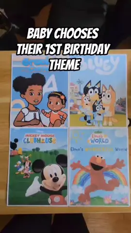 I can't believe he'll be 1 in no time 😢 He's going to be happy with his party though 😊 @gracies_cornertv @bluey #babychooses #babychooseschallenge #1stbirthday #1stbirthdaytheme #birthdaythemeideas #firstbirthday  #firstbirthdaytheme #graciescorner  #mickeymouseclubhouse #bluey #elmosworld #pandemicbaby #cutebaby #birthdayideas #babyboybirthday #kidsbirthdayideas