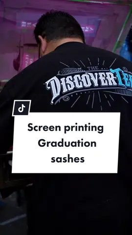The process of screen printing graduation sashes 👩‍🎓 #howtoscreenprint #screenprint #SmallBusiness #customorder #customapparel