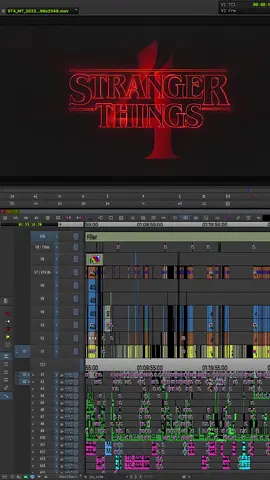 🎞️ #TimelineTuesday — Stranger Things S4E07 📷 Dean Zimmerman, Brad Tobler, Michael T. Marlett #strangerthings #strangerthings4 #netflix #editor #postproduction #timeline #postchat #mediacomposer #avid