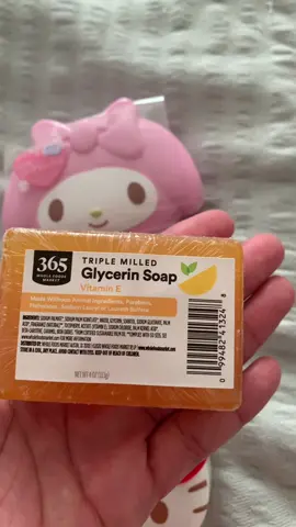 $3.99 @Whole Foods Market soapthe absolute best to clean makeup brushes and sponges. Everything comes out! #wholefoods #sanrio #hellokitty #mymelody #makeupbrushcleaning