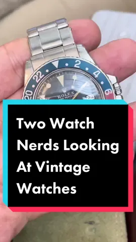 Two watch nerds talking about vintage watches like nerds. #vintagewatch #vintagerolex #omegaspeedmaster #rolexsubmariner #tiffanyandco @sagatradingco