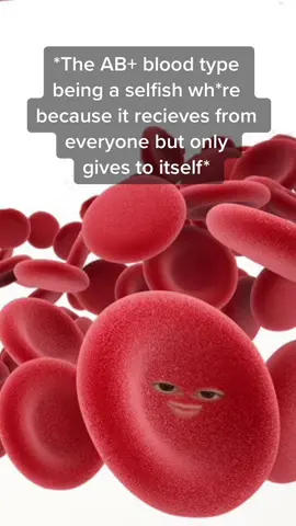 Part 2: Hopefully an easy way to remember that the AB+ blood type is the universal red cell recipient, that means it can recieve blood from anyone. BUT it can only give blood to itself! #science #biology #medicine #anatomy #student #funny #funnyscience #doctor #scienceisfun #funfact #humanbody #humanbodyfacts #blood #bloodcells #bloodtype