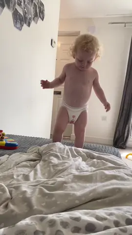 Anyone else’s kid live in a nappy, my boy hates clothes! 👶 #JDSummerDrip #toddler #toddlersoftiktok #mumlife #mumsoftiktok #fyp #foryou #kidsoftiktok #jumping #happy