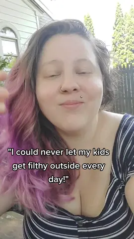Outside is good for them. A little dirt isn't hurting them 🙃#MomsofTikTok #momtok #fereltoddlers #sahm #messykids #outside