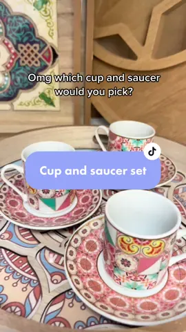 All cups and saucers come in a set of 6 purchase from eidparty.co.uk #eidparty#decorations#fyp#stringlights#muslimhome#muslimtok#hijab#muslimmum #S#SmallBusinessusiness #muslim #eiduladha#islam