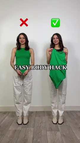 BEST BODY HACK GIRLS 🫶🏻 Hit the + for daily #fashionhacks 🤍 #fashioninspo #stylingtips #lifehacks #tipsandtricks #bodysuit #styling
