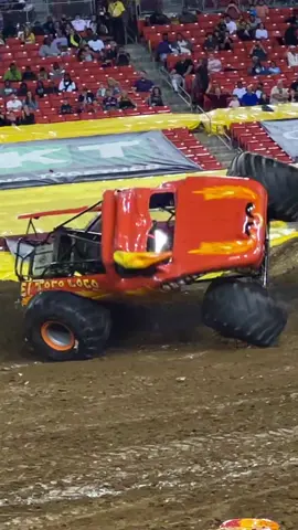 The crazy bull with a wild save! #monsterjam #monstertruck #trucks #sendit #fullsend #2wheels #stunts