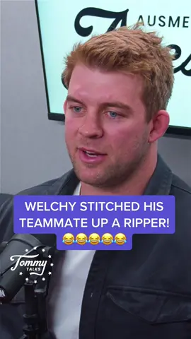Classic stitch up this! 🤣 #melbournestorm #christianwelch #prop #stitchup #shavedhead #tommytalks