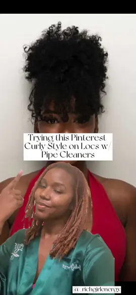 Pinterest Style to Loc Style #womenwithlocs #locdetox #locstyles #locswashroutine #locstylesforwomen #pipecleanercurlswithlocs