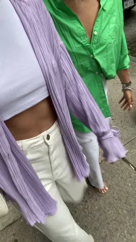color coordination 💜💚 @Stephanie Koutsoukos #nycgirls #ootdfashion #ootdmagazine