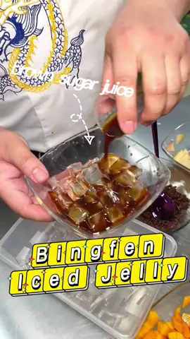 Bingfen(ice jelly), you must try in summer#bingfen #icejelly #chinesefood #Foodie #streetfood #dessert #summericecream