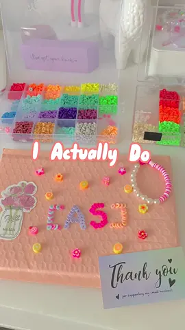 This was fun to make😝💗 #fyp #preppy #business #Love #bracelet #preppybracelet #filter #room #beads #polymerclay #polymerbeads #fypシ #room #cute