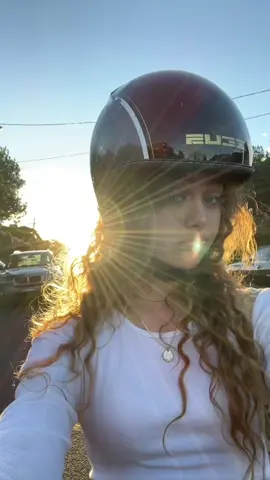 the motorbike helmet so big its weighing me down 😭