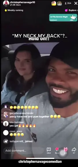 Uncle Percy on LIVE yesterday was 🔥  I thought i lost him to this tune for a moment! If you missed out… 🤷🏾‍♂️😂 TO SEE MORE SIGN UP TO MY PATREON ‘SAVGE TALKS’ #foryoupage #xyzbca #viral #trending #myneckmyback @nadz_the_comedienne