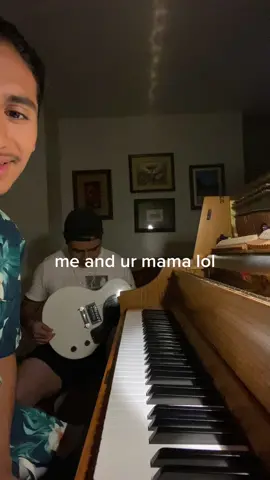Jam sesh with the cuz yoooo #childishgambino #piano #meandyourmama #redbone #soul #guitar